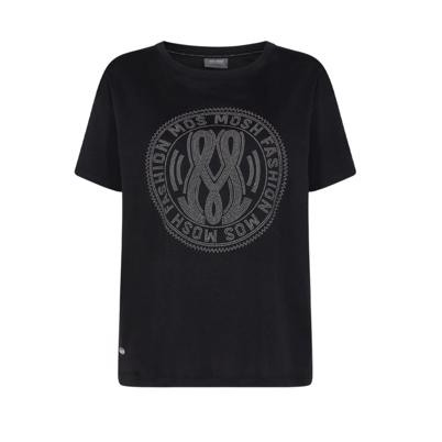 Mos Mosh Leah Stud T-shirt Black Shop Online Hos Blossom